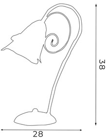 Lampă de masă KOKARDA 1xE14/60W/230V