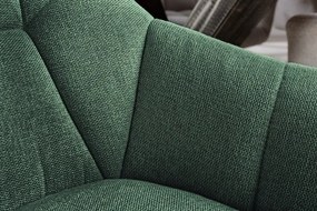 Set 2 scaune pivotante Papillon, tesatura structurala verde inchis