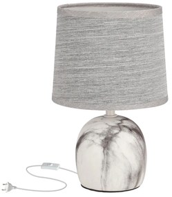 Veioză gri deschis cu abajur textil (înălțime 25 cm) Adelina – Candellux Lighting