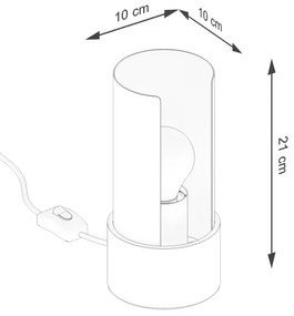 Lampă de masă Sollux SL.1675 FLASH 1xE27/15W/230V alb