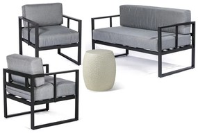 Set mobilier de grădină gri din aluminiu pentru 4 persoane – Bonami Essentials