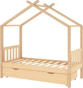 vidaXL Cadru pat de copii, cu un sertar, 80x160 cm, lemn masiv de pin