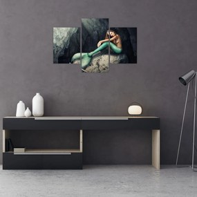 Tablou - Sirena pe stâncă (90x60 cm)
