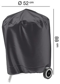 Husa AeroCover pentru gratar tip Kettle cu carbune, 52x52x88 cm, antracit