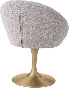 Scaun pivotant design elegant LUX O'Neill, boucle gri
