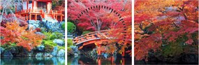 Tablou - Peisaj oriental (cu ceas) (90x30 cm)