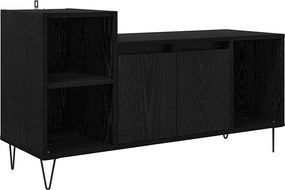 vidaXL Cabinet TV Stejar Negru 100 x 35 x 55 cm Lemn compozit