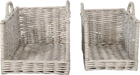 Set 2 coșuri din rachita cu mânere, "French Basket"