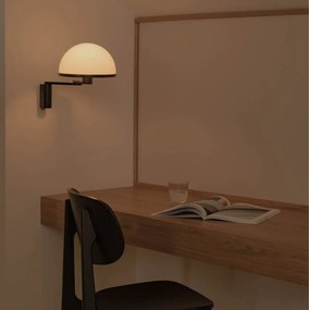 Aplica de perete neagra cu brat articulat DOME