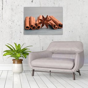 Tablou pe sticlă cu scorțișoară (70x50 cm)
