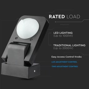 Senzor de mișcare cu infraroșu de exterior 360° 1000W/230V IP65 negru