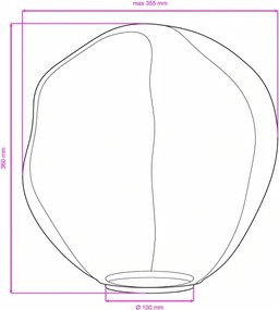 BRILAGI - Sticlă de schimb pentru candelabru, corp de iluminat de perete și tavan VULCANO E27 diam. 25 cm