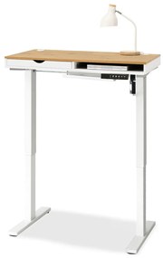 Masă PC Osto 100 (stejar alb + negru). 1109812
