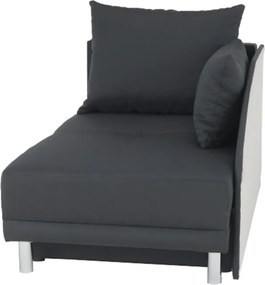 Canapea extensibilă, material textil gri-negru, stânga, LAUREL
