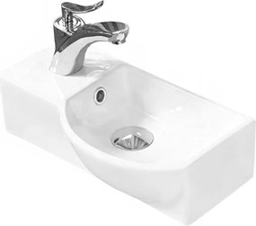 Mexen Hugo chiuvetă pe blat dreaptă 40 x 22 cm, albă - 21254000R