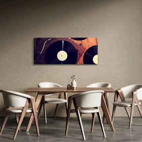 Tablou - Discuri de gramafon (120x50 cm)