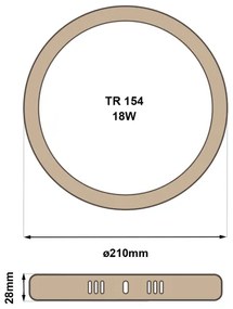 Plafonieră LED RING LED/18W/230V 4200K 21 cm maro