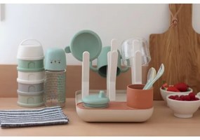 Suport pentru uscarea biberoanelor Beaba bej/portocaliu