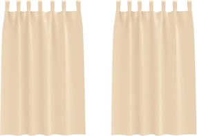 vidaXL Perdele Opaque cu Inel 2 pcs Crem 175 x 140 cm Poliester