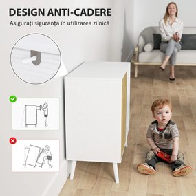 HOMCOM Dulap Modern Reglabil Alb | Aosom Romania