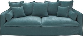 Canapea confortabila Heaven 200cm, catifea verde albastrui A-40163 VC