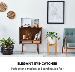 Zeist Suport pentru plante, set de 3, 2 înălțimi, combinabil, design cu sertar, natural