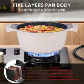 Set oale marmorate cu capace 10 piese Royalty Line BS1010M, bej