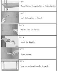 Raft de perete 50x40 cm molid