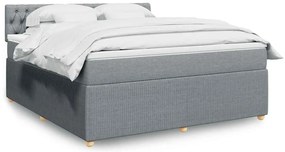 vidaXL Pat continental, gri deschis, 180x200 cm, material textil