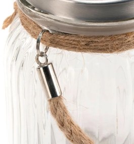 Lumină solară, sticlă - 3 LED-uri, alb cald