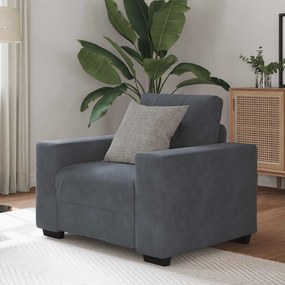 vidaXL Canapea scaun gri închis 60 cm catifea