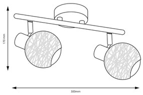 Lampă spot DEX 2xE14/10W/230V bej/crem