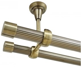 Galerie fara inele tavan DOP STRIAT - 25/19 - AUR ANTIC (Alege marime: 400 cm)