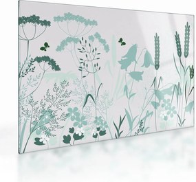 Tablou pe sticlă - Vector pajiște (70x50 cm)