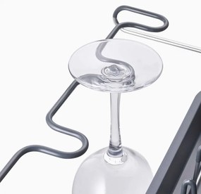 Uscator de vase Joseph Joseph 851647, 2 nivele, Otel inoxidabil, Gri