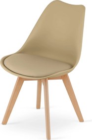 OFERTA Scaun bej BALI MARK cu picioare din fag Calitatea II