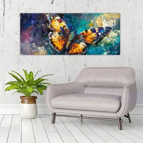Tablou - Fluture, pictură în ulei (120x50 cm)