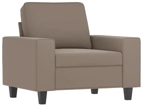 348969 vidaXL Fotoliu canapea, gri taupe, 60 cm, textil microfibră