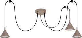 BRILAGI - LED Lampă suspendată pe cablu CONE TRIPLE SPIDER 3xGX53/15W/230V bej