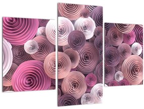 Tablou abstract a florii de trandafir (90x60 cm)