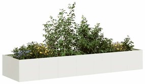 vidaXL Jardinieră alb 280x80x40 cm oțel