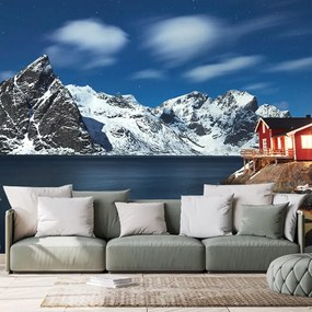 Fototapet peisaj nocturn în Norvegia