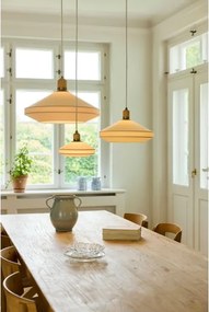 Halo Design 744305-Lustră suspendată pe cablu PARIS 1xE27/40W/230V Ø 56 cm crem./alamă/stejar