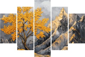 Tablou – Arbore auriu în munți (150x105 cm)