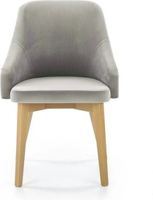 Scaun TOLEDO 2, gri/stejar, lemn de fag, 57x56x86 cm