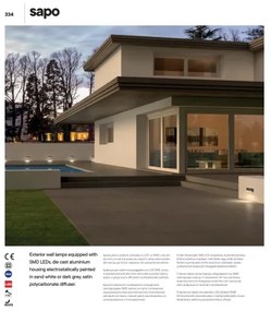 Redo 90070 - Aplică perete exterior LED SAPO 1xLED/3W/230V IP65