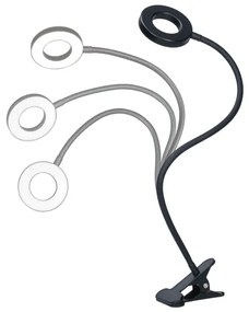 Lampa de birou cu clemă LED Solight WO66-B, reglabilă, 8W/230V, 3000/4000/5000K, negru