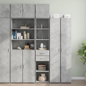 vidaXL Dulap depozitare slim gri beton 40x42,5x225 cm lemn prelucrat
