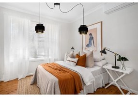 Lustră pe cablu NESS 2xE27/60W/230V neagră