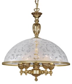 Lustra design clasic din alama si sticla 6202